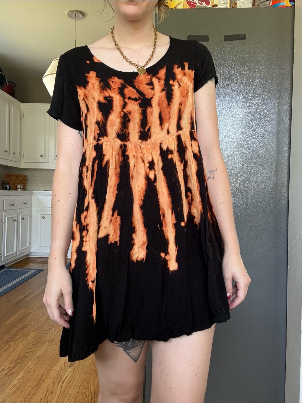 American Apparel bleach dyed dress